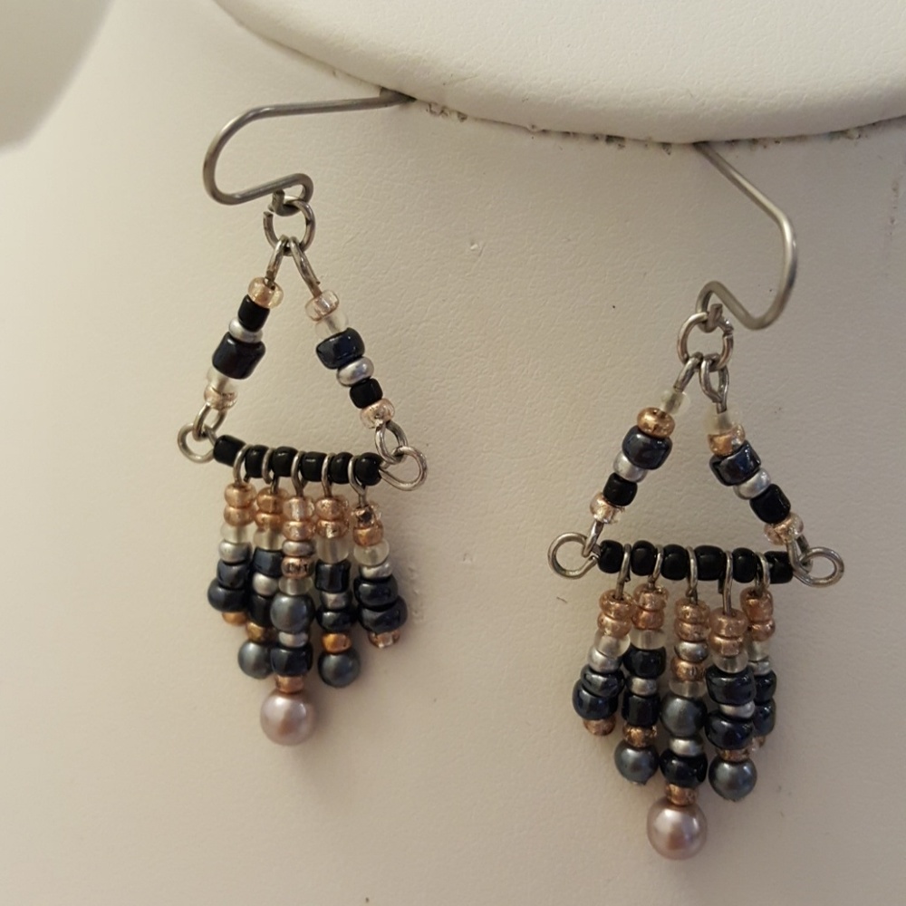 Seed bead earrings